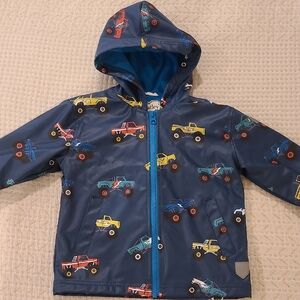 Hatley Navy Monster Truck Rain Jacket